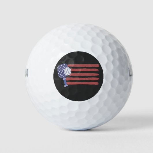 Pickleball Amerikaanse vlag Amerikaans Patriottisc Golfballen (Voorkant)