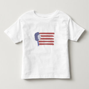 Pickleball Amerikaanse vlag Amerikaans Patriottisc Kinder Shirts