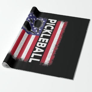 Pickleball Amerikaanse Vlag Grappige Pickleball Li Cadeaupapier