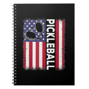 Pickleball Amerikaanse Vlag Grappige Pickleball Li Notitieboek
