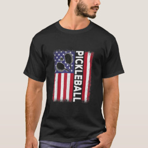 Pickleball Amerikaanse Vlag Grappige Pickleball Li T-shirt