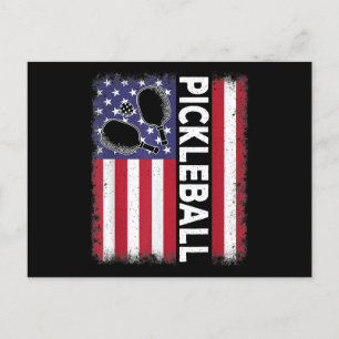 Pickleball Amerikaanse Vlag Grappige Pickleball Lo Briefkaart