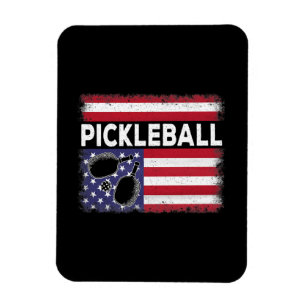 Pickleball Amerikaanse Vlag Grappige Pickleball Lo Magneet