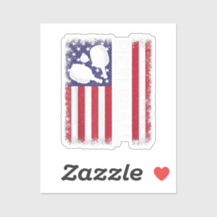 Pickleball Amerikaanse Vlag Grappige Pickleball Lo Sticker