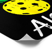 Pickleball ananas aloha pickle bal hawaii mannen poster (Hoek)