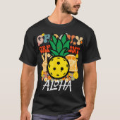 Pickleball Ananas Aloha Pickle Ball Hawaii Mannen T-shirt (Voorkant)