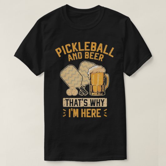 Pickleball and Beer Classic TShirt (Design voorkant)