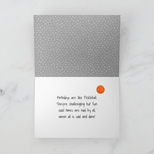 Pickleball and Paddle for Birthday Kaart (Binnen)