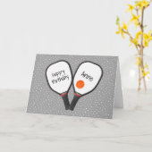 Pickleball and Paddle for Birthday Kaart (Gele Bloem)