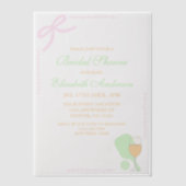 Pickleball and Prosecco Bridal Shower Vellum Uitnodigingen (Voorkant)