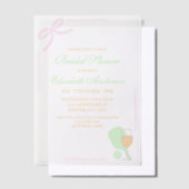 Pickleball and Prosecco Bridal Shower Vellum Uitnodigingen (Offset)