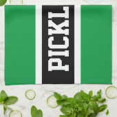 PICKLEBALL Athletic Heldergroene zwarte strepen Theedoek (Gevouwen)