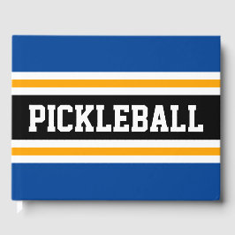 PICKLEBALL Athletic Navy Blauw Zwart Racing Stripe Gastenboek