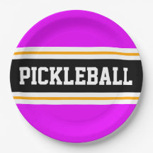 PICKLEBALL Athletic Tropical Pink Black Stripes