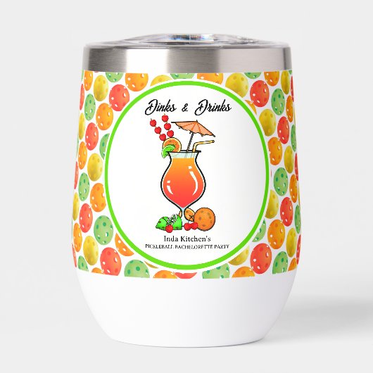 Pickleball Bachelorette Bruiloft Drankjes & Drinke (Voorkant)