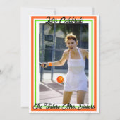 Pickleball Bachelorette Bruiloft Drankjes & Drinke Kaart (Achterkant)