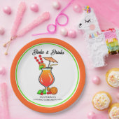 Pickleball Bachelorette Bruiloft Drankjes & Drinke Papieren Bordje (Feest)