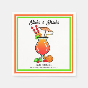 Pickleball Bachelorette Bruiloft Drankjes & Drinke Servet