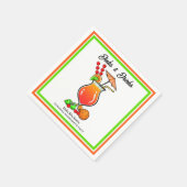 Pickleball Bachelorette Bruiloft Drankjes & Drinke Servet (Hoek)