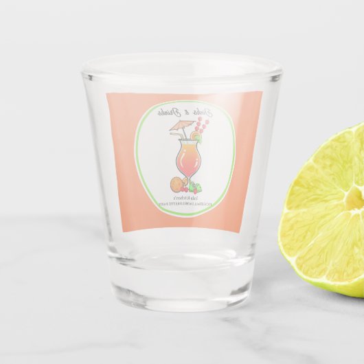 Pickleball Bachelorette Bruiloft Drankjes & Drinke Shot Glas (Achterkant)