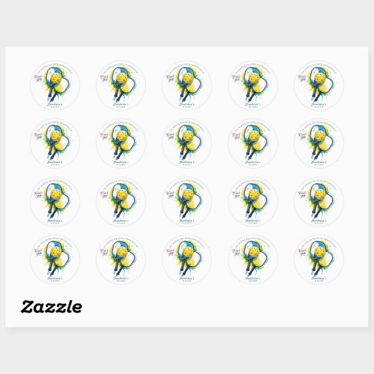 Pickleball  | Bachelorette  Ronde Sticker (Vel)