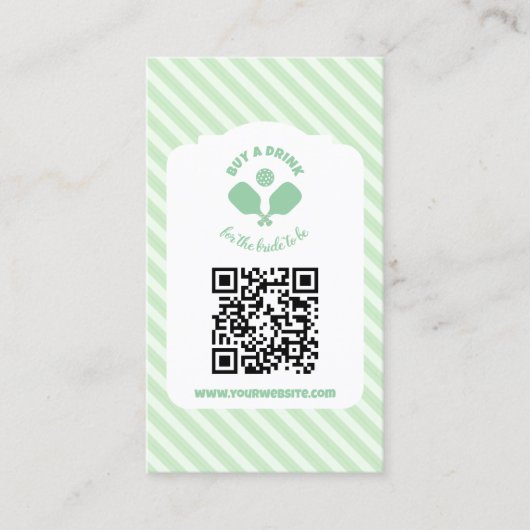 Pickleball Bachelorette Weekend Buy A Drink Informatiekaartje (Voorkant)