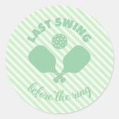 Pickleball Bachelorette Weekend Ronde Sticker (Voorkant)