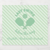 Pickleball Bachelorette Weekend Sparkling Wijnetiket (Enkel label)