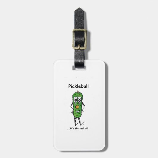 Pickleball bagagetag bagagelabel (Voorkant verticaal)