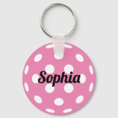 Pickleball Ball Gepersonaliseerde naam Sleutelhanger (Achterkant)