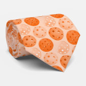 Pickleball Ball, Oranje Pickleball Balls op Melon Stropdas (Opgerold)