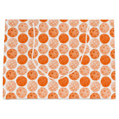Pickleball Ball, Oranje Pickleball Balls op White Groot Cadeauzakje (Voorkant)