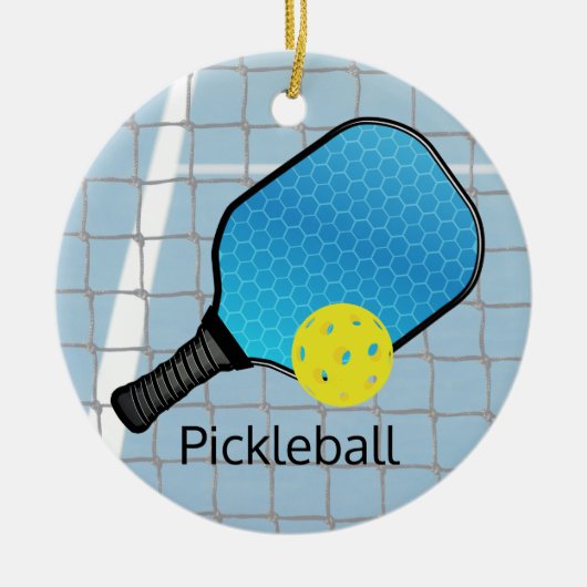 Pickleball Ball Paddle Design Ornament (Voorkant)