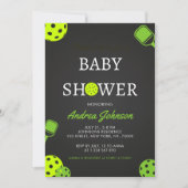 Pickleball Ball Paddle Sports Theme Baby shower Save The Date (Voorkant)