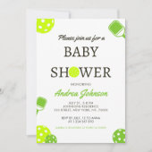 Pickleball Ball Paddle Sports Theme Baby shower Save The Date (Voorkant)