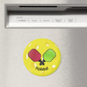 Pickleball Ball Paddles Design Magnet (Insitu (Vaatwasser))