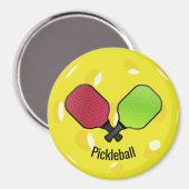 Pickleball Ball Paddles Design Magnet (Voorkant / Achterkant)