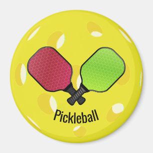 Pickleball Ball Paddles Design Magnet