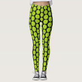 Pickleball Ball Patroon Leggings (Voorkant)