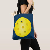 Pickleball Ball Patterned dubbelzijdige Canvas tas (Dichtbij)
