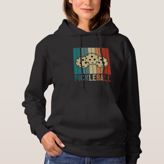 Pickleball Ball Retro Vintage 70's 80's 14 Hoodie (Voorkant)