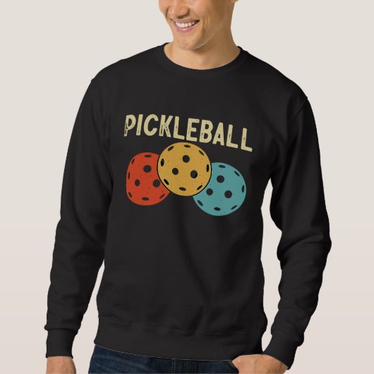 Pickleball  Ball Retro Vintage 70's 80's Trui (Voorkant)
