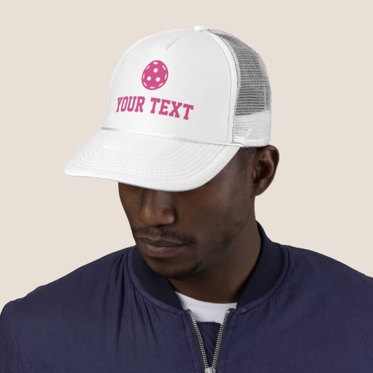 Pickleball Baller Funny Custom Text Name Trucker Pet (In situ)
