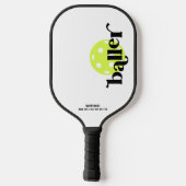 Pickleball Baller - Gepersonaliseerde naam Paddle (Achterkant)