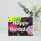 Pickleball Ballonnen Confetti Gefeliciteerd Verjaa Briefkaart (Staand voorkant)