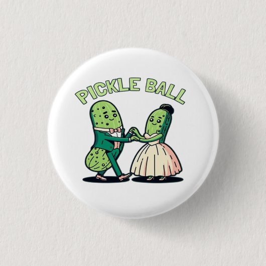 Pickleball Ballroomdansen Ronde Button 3,2 Cm (Voorkant)