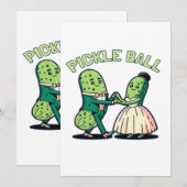 Pickleball Ballroomdansen Save The Date (Voorkant / Achterkant)