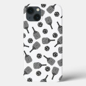 Pickleball Balls en peddels iPhone Case (Achterkant)