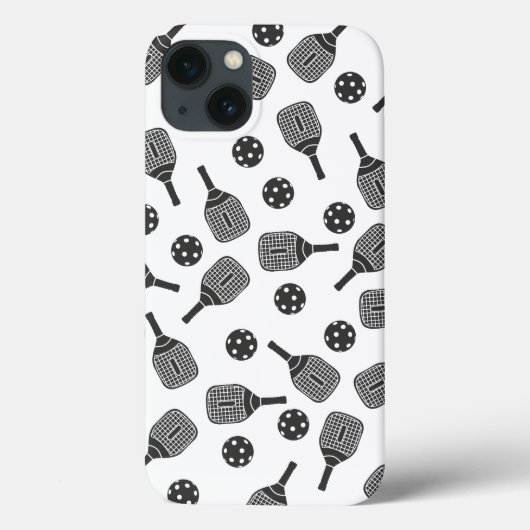 Pickleball Balls en peddels iPhone Case (Achterkant)