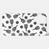 Pickleball Balls en peddels iPhone Case (Achterkant (horizontaal))